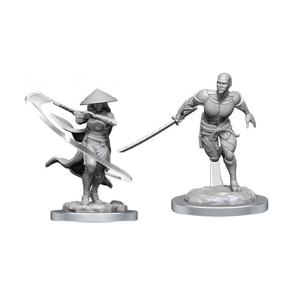 Magic The Gathering - Unpainted Miniatures - Kaito Shizuki & The Wanderer MOQ2