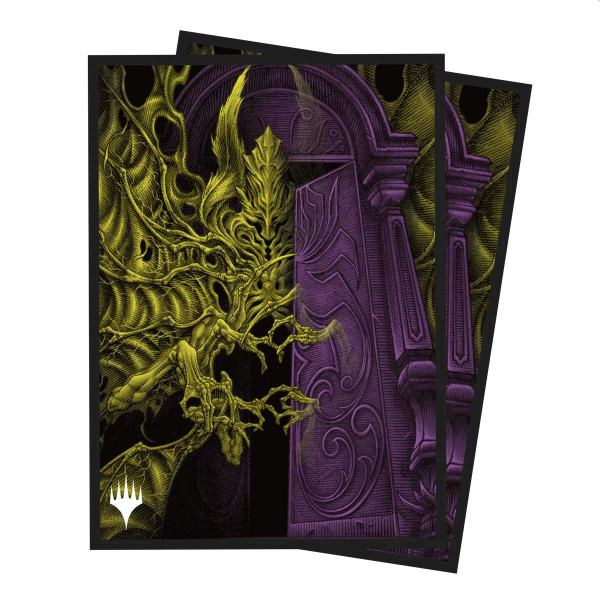 UP - 100ct Deck Protector Sleeves for Magic The Gathering - Duskmourn - Valgavoth, Terror Eater (Double Exposure Alt)