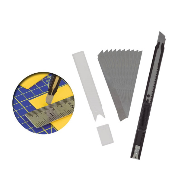 Vallejo Tool - Slim Snap-Off Knife & 10 Blades