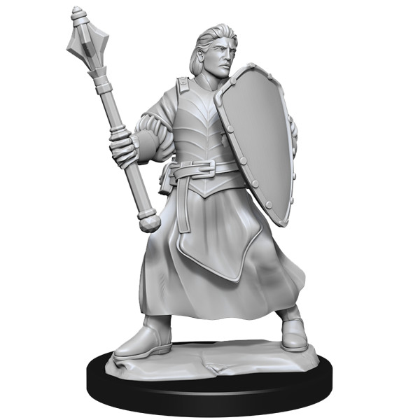 Critical Role Unpainted Miniatures: Human Clovis Concord Cleric Male